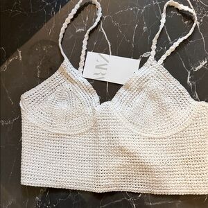 Zara Ivory Crochet Top